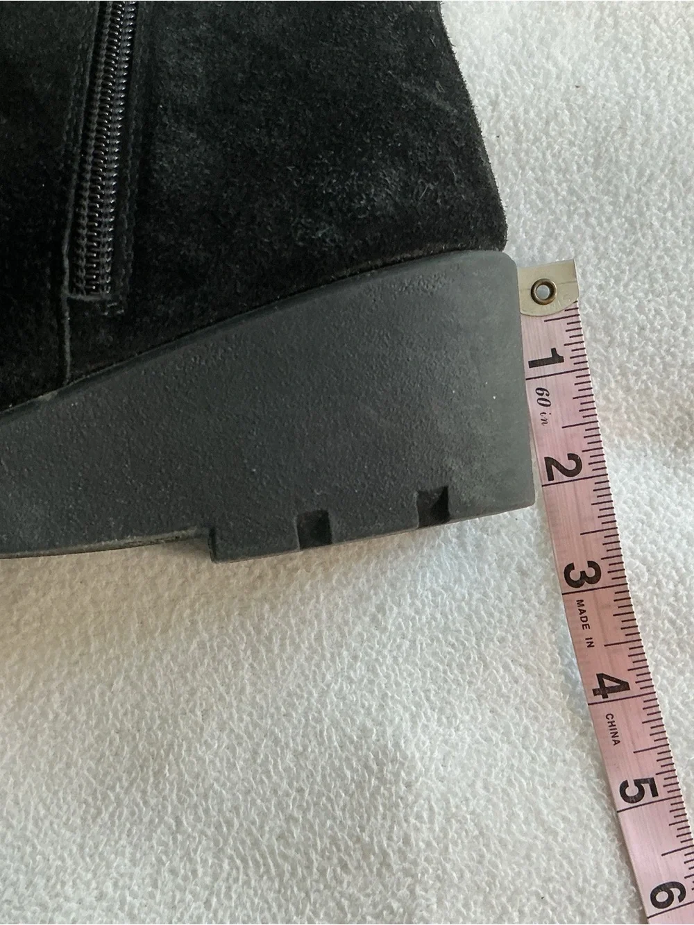The FLEXX Black Suede Ankle Boots Women's Size US 8 EU 39 Wedge Side Zip